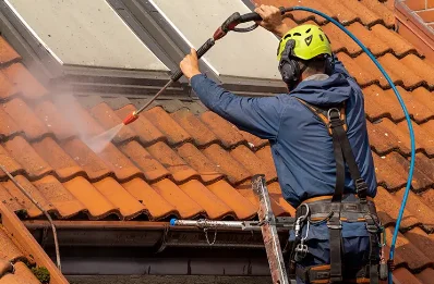Démoussage et hydrofuge de toiture à Pourlans